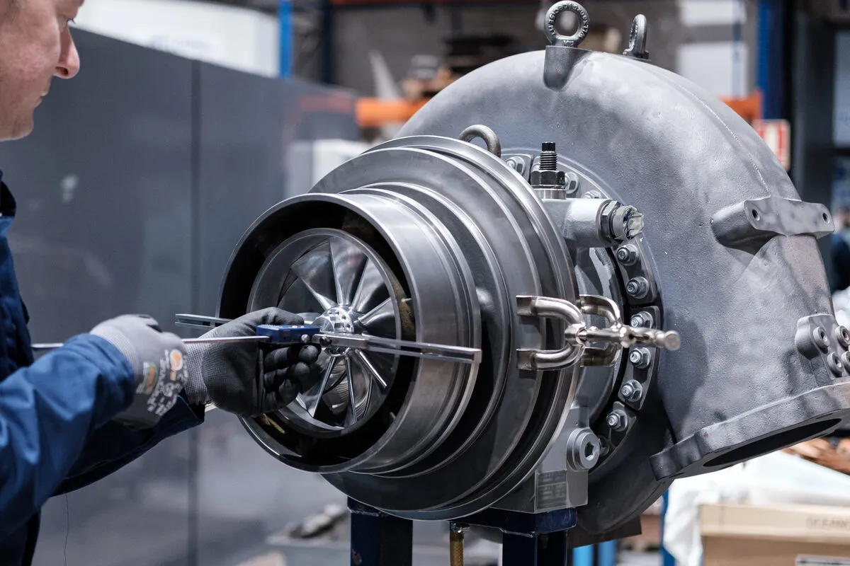 Rotor inspection on an overhauled KBB turbocharger