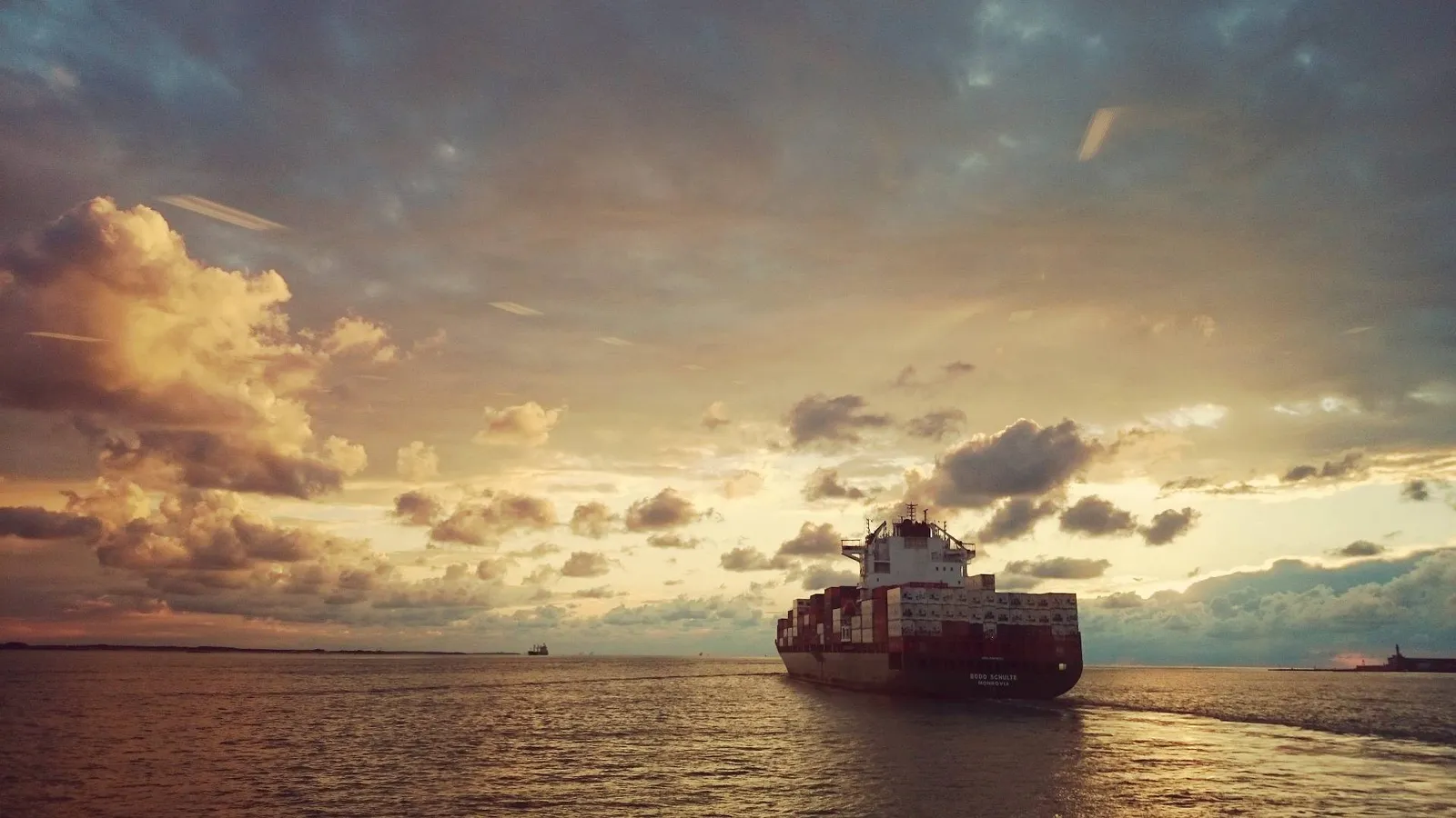 Merchant vessel at sea