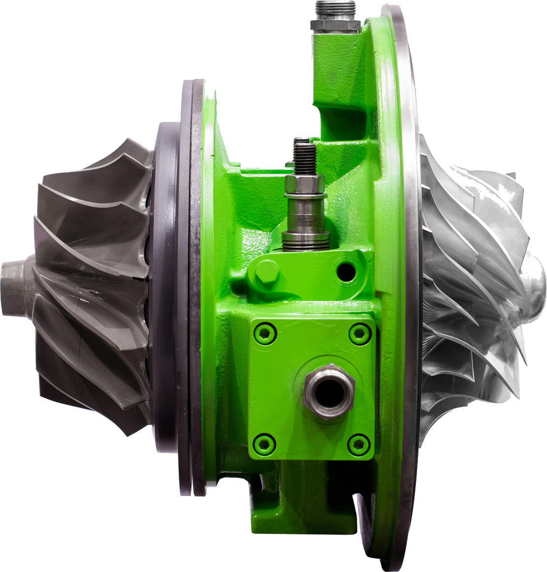 PBS turbocharger cartridge: compressor wheel, bearing casing and turbine wheel