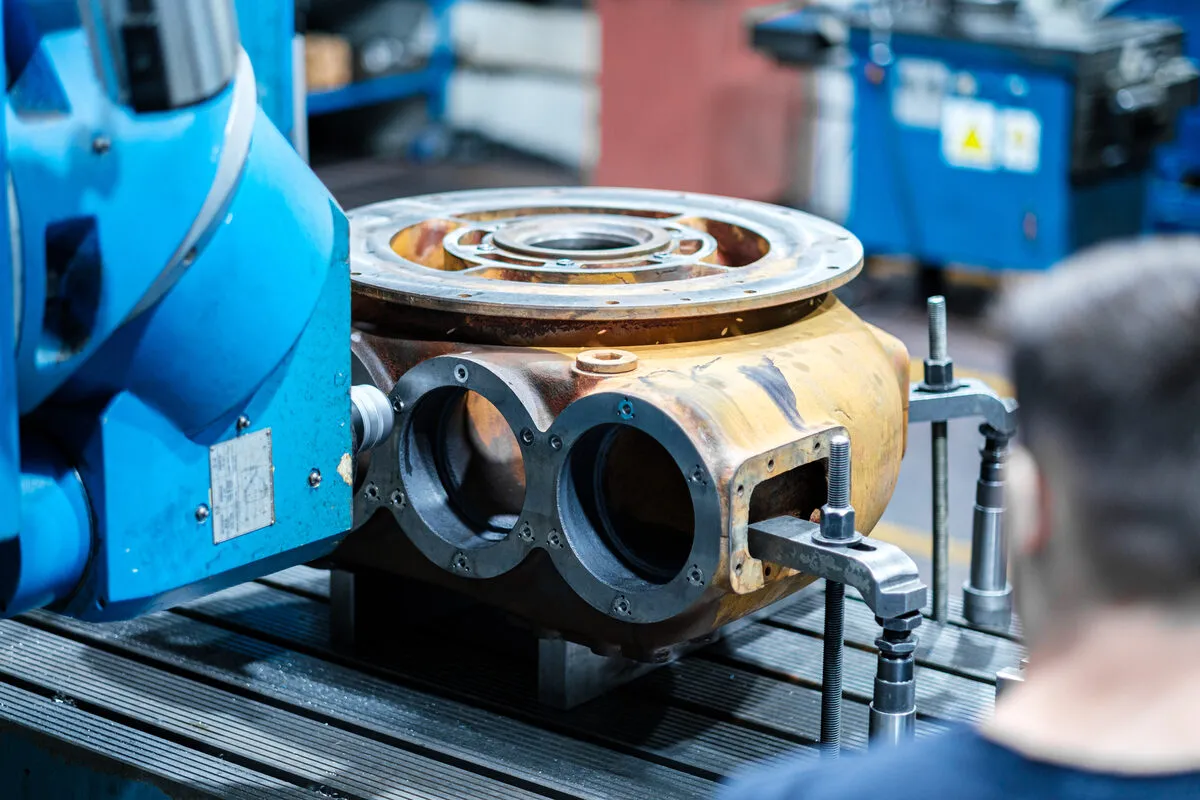 ABB VTR400 turbocharger during overhaul