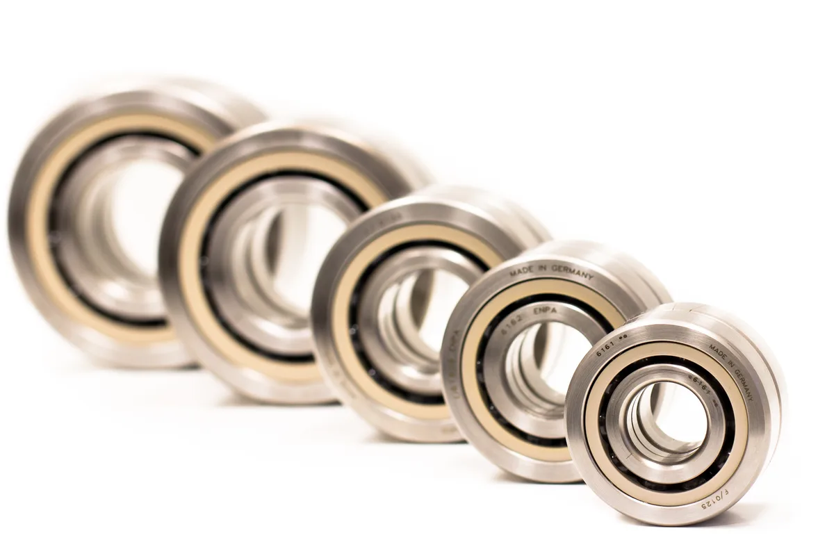 Range of new rolling bearings ready to be fitted