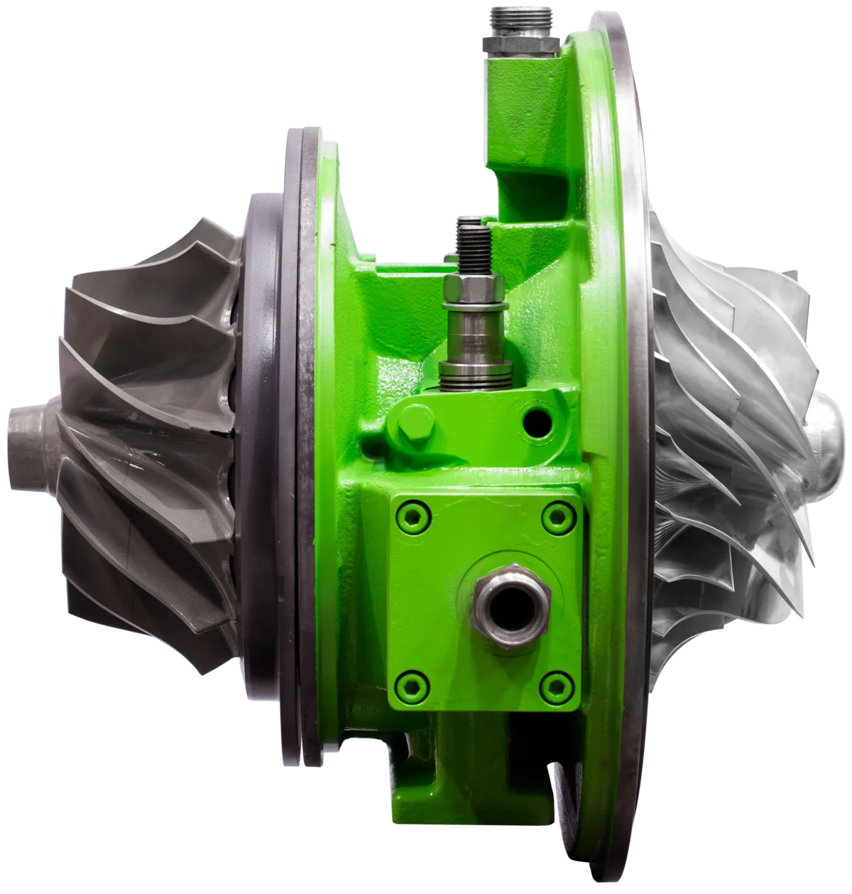 PBS turbocharger cartridge: compressor wheel, bearing casing and turbine wheel